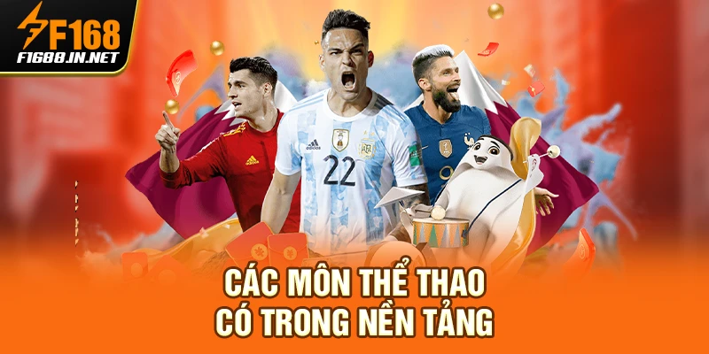 Các môn thể thao có trong nền tảng